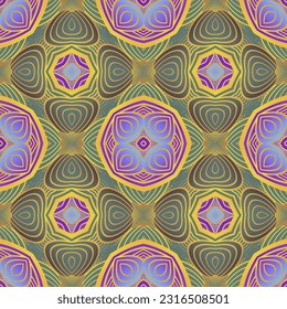 Beautiful seamless textured abstract background in blue, green, pink and yellow gold colors