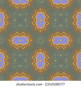 Beautiful seamless textured abstract background in blue, green, pink and yellow gold colors