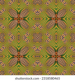 Beautiful seamless textured abstract background in green purple and yellow colors