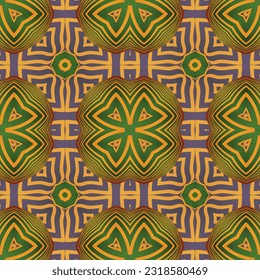 Beautiful seamless textured abstract background in green purple and yellow colors