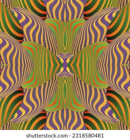 Beautiful seamless textured abstract background in green purple and yellow colors