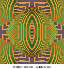 Beautiful seamless textured abstract background in green purple and yellow colors