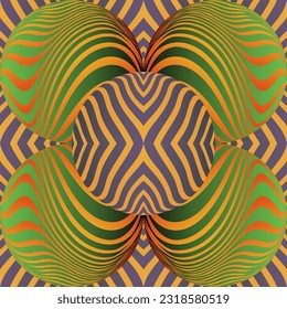 Beautiful seamless textured abstract background in green purple and yellow colors