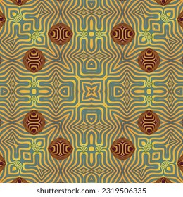 Beautiful seamless textured abstract background in green red yellow colors