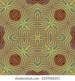 Beautiful seamless textured abstract background in green red yellow colors