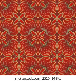 Beautiful seamless textured abstract background in red and golden yellow colors