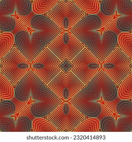 Beautiful seamless textured abstract background in red and golden yellow colors