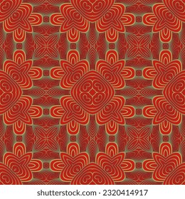 Beautiful seamless textured abstract background in red and golden yellow colors