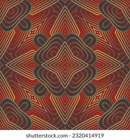 Beautiful seamless textured abstract background in red and golden yellow colors