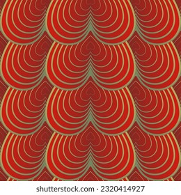 Beautiful seamless textured abstract background in red and golden yellow colors