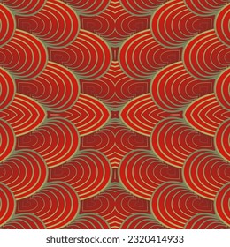 Beautiful seamless textured abstract background in red and golden yellow colors
