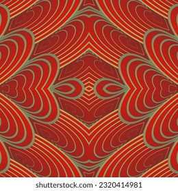 Beautiful seamless textured abstract background in red and golden yellow colors