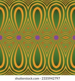 Beautiful seamless textured abstract background in green, orange and golden brown colors