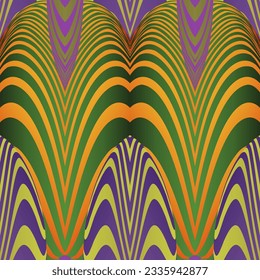 Beautiful seamless textured abstract background in green, orange and golden brown colors