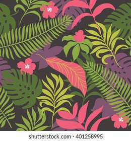 Beautiful seamless tropical pattern background.
