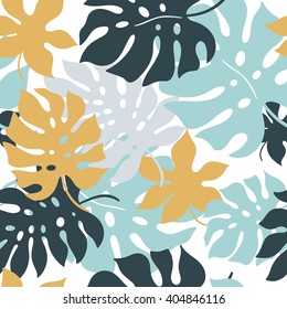 Beautiful seamless tropical pattern background.
