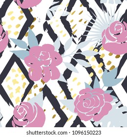 Beautiful seamless vector floral pattern background. Perfect for wallpapers, web page backgrounds, surface textures, textile and other design.