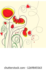 Beautiful seamless vector floral pattern, spring summer background with flowers, Exotic wallpaper, nice art style and background illustration 
