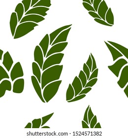 Beautiful seamless vector floral pattern background with tropical palm leaves