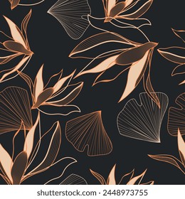 Beautiful seamless vector floral pattern, spring summer background with colorful flowers. Fashion
