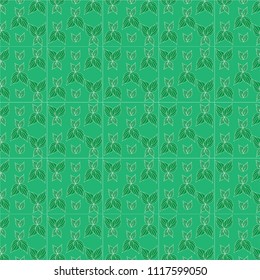 Beautiful seamless vector leaf pattern with tropical tree leaves, jungle leaf, exotic wallpaper, green leaves style