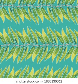 Beautiful seamless vector leaves pattern