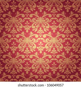 Beautiful seamless vector pattern with abstract butterflies