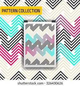 Beautiful seamless vector pattern background. Abstract stripped geometric texture