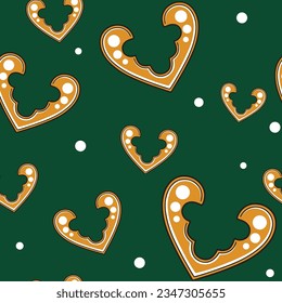Beautiful seamless vector pattern with hearts