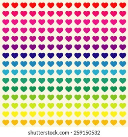 Beautiful seamless vector pattern with hearts. Can be used for wallpaper, pattern fills, web page background,surface textures