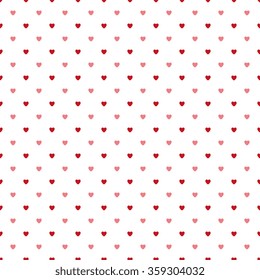 Beautiful seamless vector pattern with hearts symbols. 