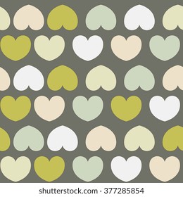 Beautiful seamless vector pattern with hearts. Can be used for wallpaper, pattern fills, web page background,surface textures