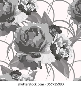 Beautiful, seamless, vintage floral pattern.