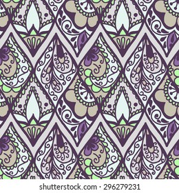 Beautiful seamless with vintage pattern. Vector illustration