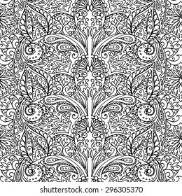 Beautiful seamless with vintage pattern. Vector illustration