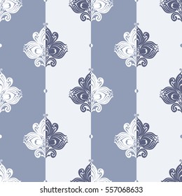 Beautiful Seamless wallpaper. Seamless floral pattern in Vector. Beautiful ornamental background 