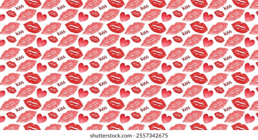 Beautiful seamless watercolor heart pattern. Perfect for Valentine's Day cards, wrapping paper, invitations, or romantic crafts!	