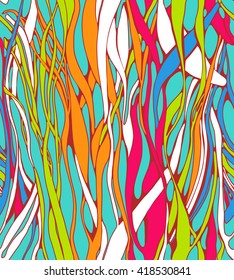 Beautiful seamless wave vector pattern. Colorful background or textile