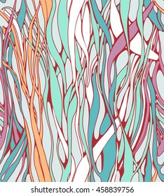 Beautiful seamless wave vector pattern. Colorful background or textile