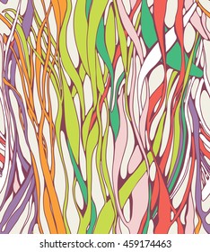 Beautiful seamless wave vector pattern. Colorful background or textile