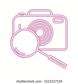 Beautiful Search image vector line icon