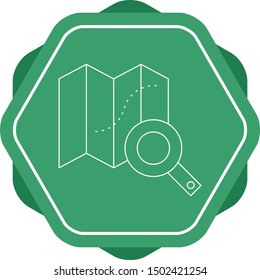 Beautiful Search on map vector line icon