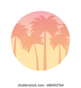 beautiful seascape with palms