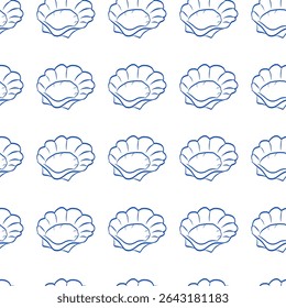 A Beautiful Seashell Pattern Design Aimed at Enriching Coastal Aesthetics and Decor