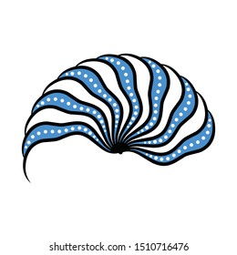 beautiful seashell pattern. Vector illustration