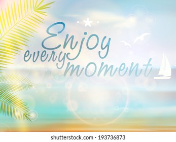 Beautiful Seaside View Poster. EPS10