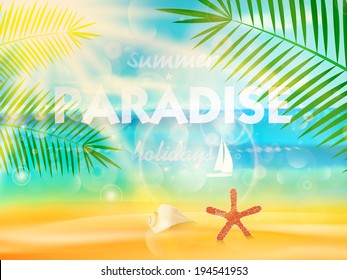 Beautiful Seaside View Poster. EPS10