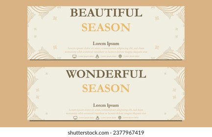 beautiful season horizontal banner template. Suitable for web banner, banner and internet ads design