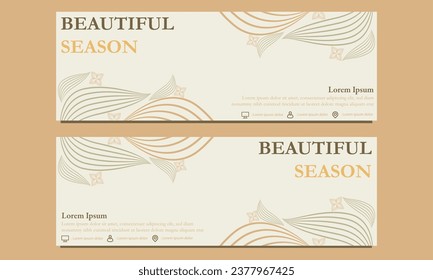 beautiful season horizontal banner template. Suitable for web banner, banner and internet ads design