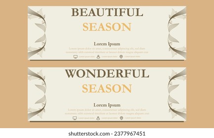 beautiful season horizontal banner template. Suitable for web banner, banner and internet ads design